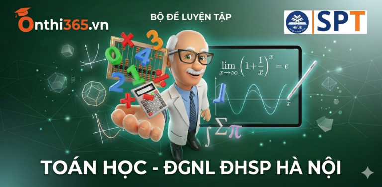Bộ 15+ đề thi môn Toán luyện thi ĐGNL ĐH Sư Phạm Hà Nội 2026