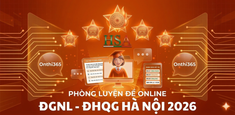 [MỚI] Phòng luyện đề HSA 2026 – 15 đề Đánh giá năng lực ĐHQG Hà Nội